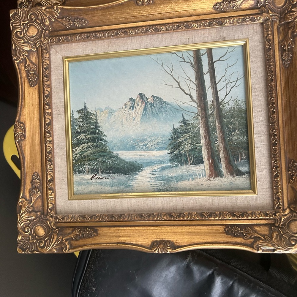 Vintage Gold Framed Landscape Art
